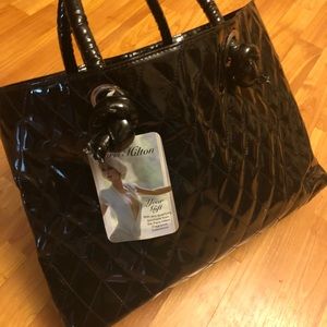 Paris Hilton Black Patent Tote